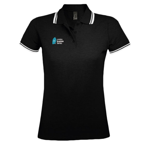Ladies Tipped Cotton Piqué Polo Shirt Thumbnail